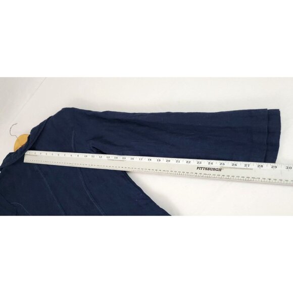 Formidable DAR Women's Navy Blue Linen Handmade Blazer Jacket Shirt Small - Picture 11 of 13